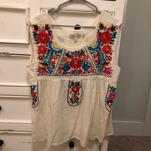 Anthropologie Embroidered Top by Caroline K